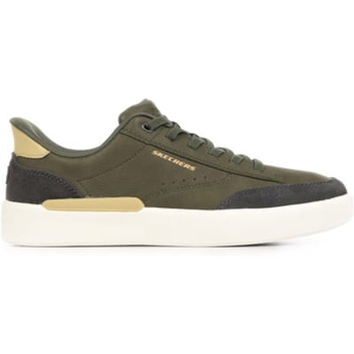 Skechers Verloma Radical Heren Olijfgroene Synthetische / Suède Sneakers