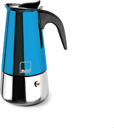 Espressomachine 4 kopjes Blauw RVS - Geschikt voor Inductie