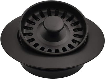 Afvoer Zeef - Keukenstop - Gootsteen Beschermen - Decoratieve Flens - 35 Inch - Mat Zwart