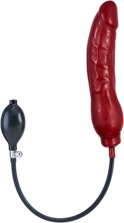Opblaasbare dildo harde kern - rood xl