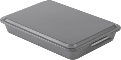 Bakvorm Ovaal met Metalen Deksel Anti-Aanbak Gelijkmatige Warmteverdeling 22x33 cm