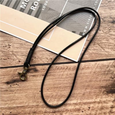 Nekband Echt Leer Sleutelkoord Touw Handgemaakte Polsband Koeienhuid Sleutelhanger Eenvoudig Telefoon Lanyard Anti-verlies Sleutel Lanyard beige