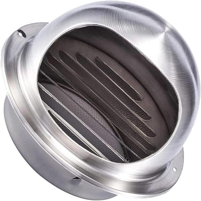 Ventilatie Rooster - Afzuigkap Louver - Lucht Circulatie - Geïntegreerd Gaas - 150mm - Zilver