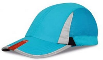 Spiro Unisex 2 Panel Sport Baseball Cap (Aqua/Zwart)