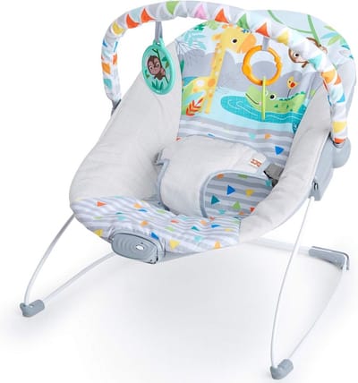 ApexArte® Elektrische Schommelstoel Baby - Baby Swing - Wipstoel Baby's met Speelboog - Grijs