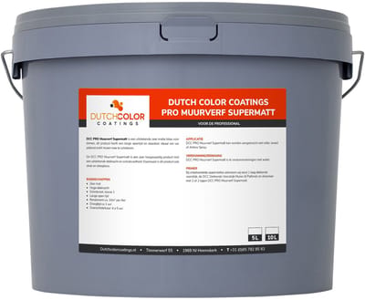 DCC PRO Muurverf Supermatt - 10L - RAL 7021 | Zwartgrijs