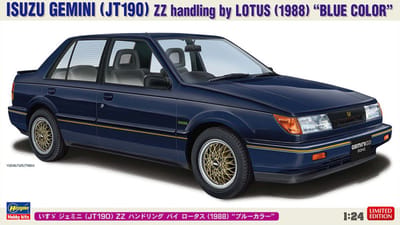 Hasegawa Modelbouwpakket Auto - 20804 Isuzu Gemini JT190 ZZ - Handling by Lotus 1988 Blue Color - Japanse Sportauto Plastic - 1:24 - Modelbouw
