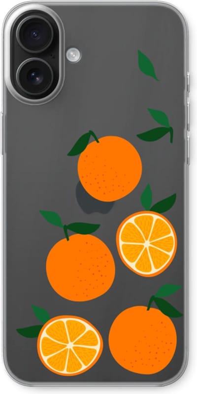 Case Company® - Hoesje geschikt voor iPhone 16 Plus hoesje - Will you be my clementine - Soft Cover Telefoonhoesje - Bescherming aan alle Kanten en Schermrand