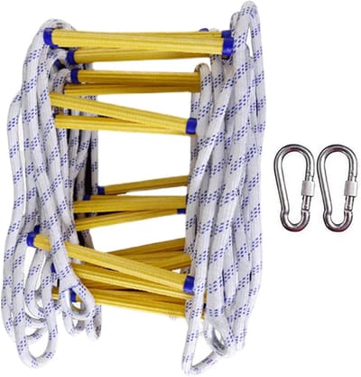 Vluchtladder Veiligheid - Reddingsladder Nood - Noodsituatie Ontsnapping - Vlamvertragend Materiaal - 3 Meter Lengte - Grijs