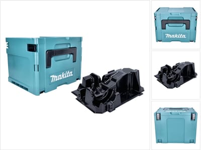 Makita Makpac 4 systeemkoffer 395 x 295 x 315 mm + passend inzetstuk voor DGA 511 / 513 / 514 / 515 / 517 / 519 en DHR 243