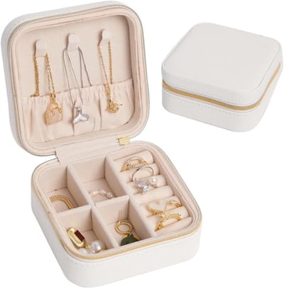 Sieradenkast Organizer - Sieradendoosje Opberger - Sieraden Opbergen - Partitie Opslag - 10x10x5cm - Goud