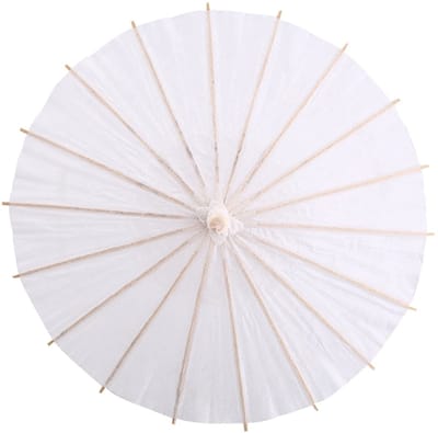 Dailygoods- Paraplu Decoratief Wit - Bruiloft/Foto Prop - Houten Rib - Duurzaam/Papier - Romantisch/Elegant - DIY Schilderen - Decoratieve Paraplu