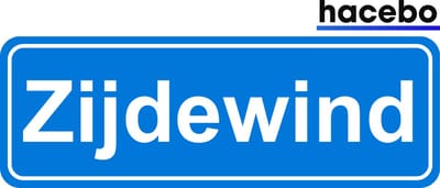 Hacebo - Plaatsnaam Sticker - 29x10 CM - Zijdewind sticker - Verkeersborden sticker - grappige cadeaus - Zijdewind