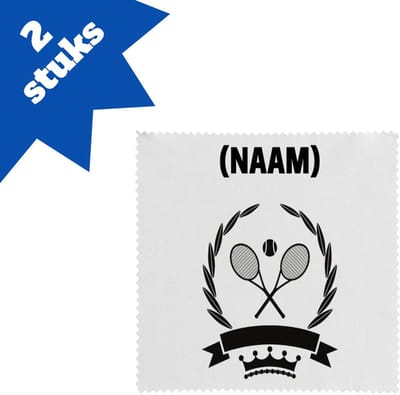 Akyol - tennis met eigen naam brillendoekjes - Tennis - tennisser - sport - 17,8 bij 17,8 cm - 2 stuks
