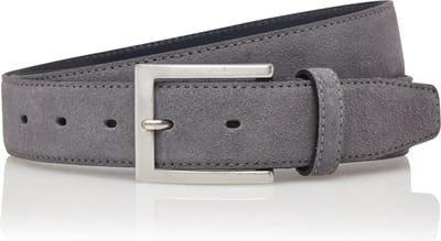 Suede Pantalon Riem grijs - Heren riem - Jeans & Pantalon riem - grijze suède riem - Riemmaat 115 - Totale lengte 130 cm