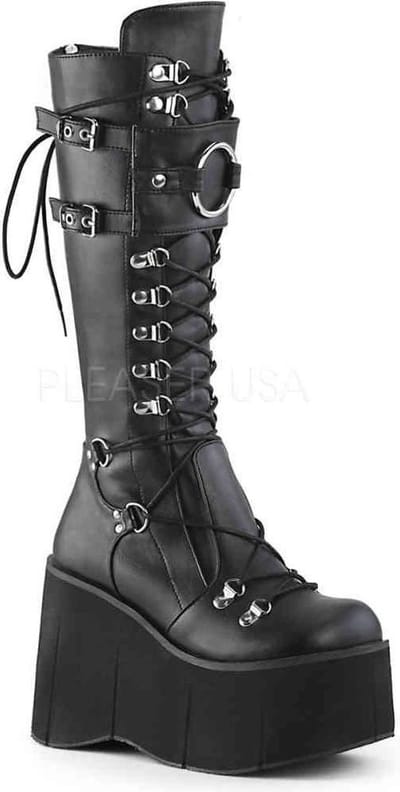 DemoniaCult - KERA-200 Plateau Laarzen - US 12 - 42 Shoes - Zwart