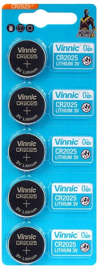 Vinnic CR2025 Lithium Knoopcel Batterij 5 Stuks