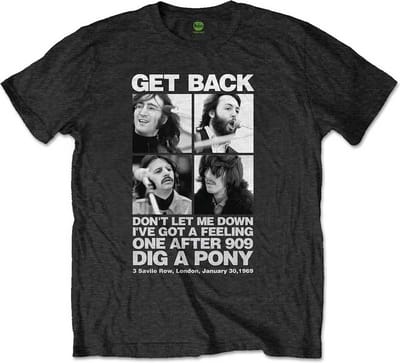 The Beatles Heren Tshirt -S- 3 Savile Row Zwart