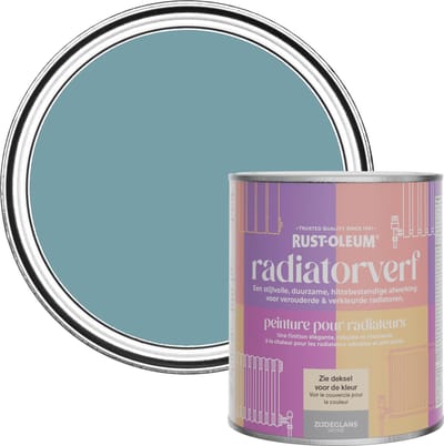 Rust-Oleum Blauw Radiatorverf Zijdeglans - Stille Oceaan 750ml