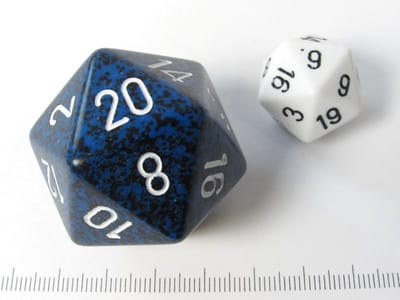 Dobbelsteen D20 Stealth Speckled 34mm - Accessoires