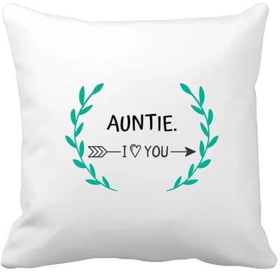 Akyol - auntie i love you Kussen hoes - Tante - de liefste tante - verjaardag - cadeautje voor tante - tante artikelen - kado - geschenk - 40 bij 40 cm