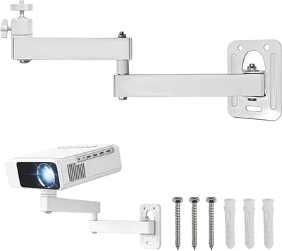 Beamer Houder - Projector Standaard - Thuisbioscoop Inrichten - 360 Graden Draaibaar - Universeel 1/4 Inch - Wit