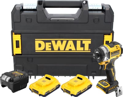 DeWalt DCF 860 D2T accu-slagmoersleutel 18 V 282 Nm 1/4" borstelloos + 2x accu 2,0 Ah + oplader + TSTAK
