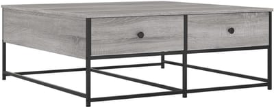 Salontafel 100x99 cm | Duurzaam bewerkt hout | Bijzettafel en Woonkamertafel
