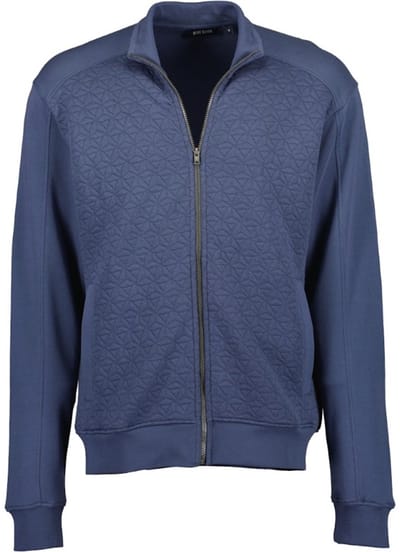 Blue Seven - Vest 370186 blauw heren uni / relief - maat XXL
