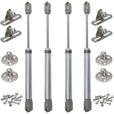 GELLDG Gasveer - Telescopische steunstang - Hydro-pneumatische keukenkastklepbeugel - 120N/12kg pneumatische demper - met schroeven - 4 stuks