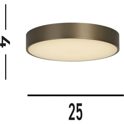 Searchlight Palma LED plafondlamp, bronskleurig, Ø 25 cm, staal/acryl