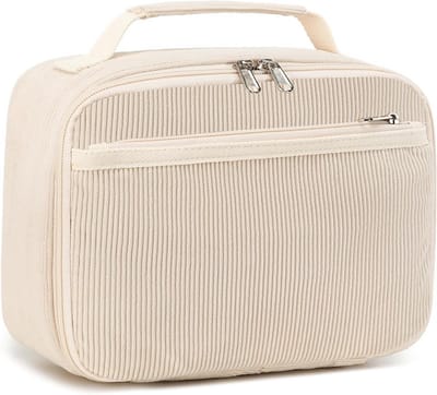 Kinderen Lunchtas 5L Geïsoleerd met Rits - Thermische Koeltas voor School, Wandelen en Werk - Corduroy Beige