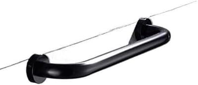 Badkamerhandgreep - Steunbeugel - Veilige Ondersteuning - Roestvrij Aluminium - 50 cm - Zwart