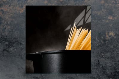 TMK ArtDeko - Snijplank - 50x52 cm - Makaroni - Glas