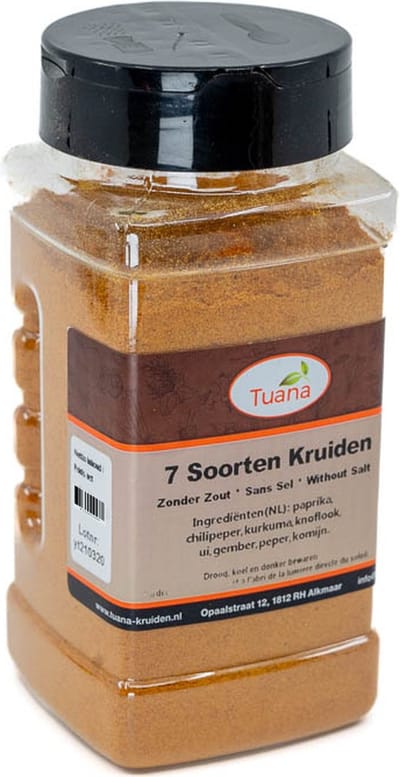 Tuana Kruiden - 7 Soorten Kruiden - Strooibus 130 Gram - Tuanashop - MP-X-0001
