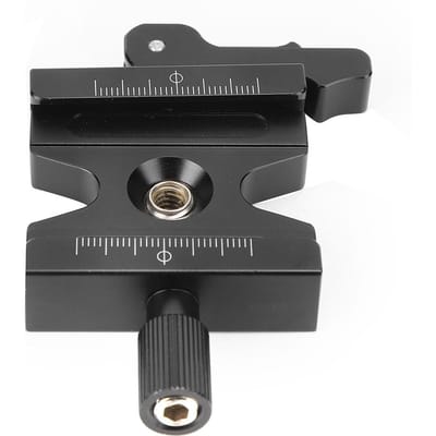 Pince de Plateau Rapide Réglable en Alliage d'Aluminium 50 mm Rotule Clip Double Verrouillage black