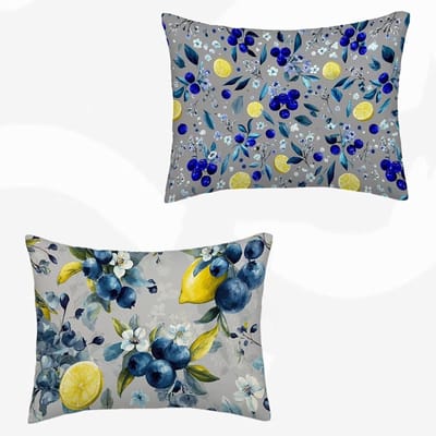 Kussenhoes Decoratief - Sierkussenhoes - Buiten Zomers - Waterdicht Linnenmix - 40 x 60 cm - Blauw