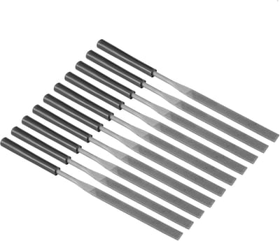 Metaalvijl Set - Precisievijlen - Metaal Bewerken - Antislip Handvat - 10 Stuks - Zilver
