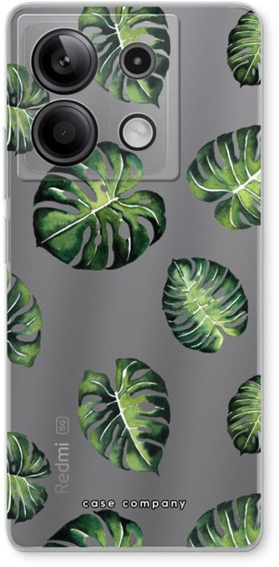 Case Company® - Hoesje geschikt voor Xiaomi Redmi Note 13 5G hoesje - Tropische bladeren - Soft Cover Telefoonhoesje - Bescherming aan alle Kanten en Schermrand