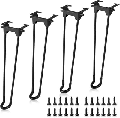 Tafelpoten - Set van 4 - Meubels Maken - Inklapbaar Ontwerp - 32 cm Hoog - Zwart