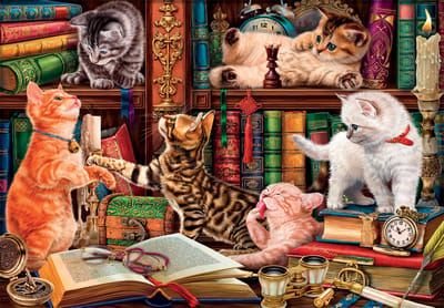 Clementoni Legpuzzel Curious Whiskers - Puzzel 1000 Stukjes Katten - High Quality Collection - Puzzels en Legpuzzels voor Volwassenen