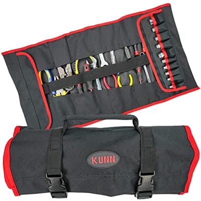 Gereedschap Rol Tas - Tool Organizer - Klussen en Onderhoud - 32 Vakken - 71 cm - Zwart Rood
