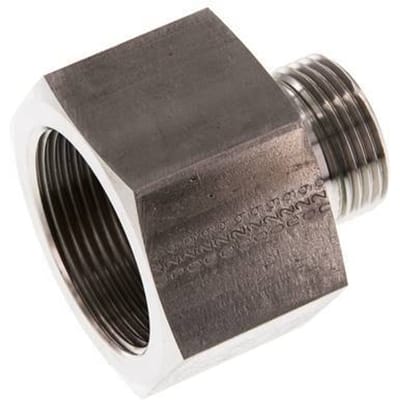 G 1'' x G 1 1/2'' M/F RVS Neusstuk 315 Bar - Hydrauliek - FL2S-MF-STE-100G-112G