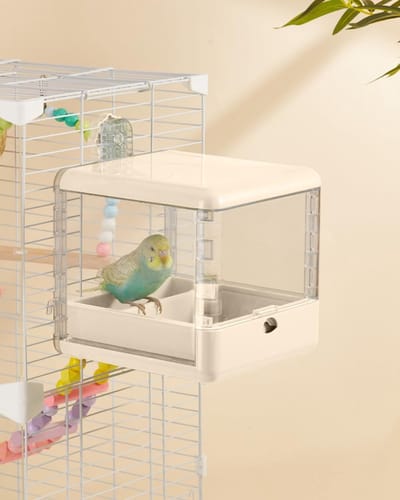 Hangende Vogelbad en Voederbak voor Kooi - Accessoires voor Kleine en Middelgrote Vogels zoals Papegaaien, Parkieten en Vinken - Ideaal voor Gezonde Hydratatie en Voeding