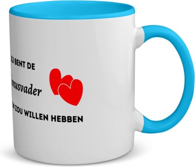 Akyol - jij bent de bonusvader die iedereen zou willen hebben koffiemok - theemok - blauw - Vader - geweldige bonusvader - liefste bonusvader - verjaardag - cadeau - kado - bedankje - geschenk - 350 ML inhoud