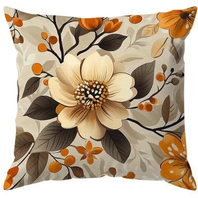 1 pièce Housse de coussin Fleurs Bohèmes Carrée Coussins de Chambre à Coucher Fermeture Éclair Salon Doux Maison Confortable Décor 45x45cm 45x45cm