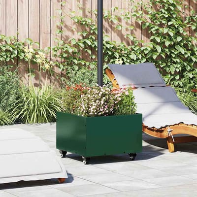 vidaXL - Parasolvoet - 11.75 - kg - Groen - Staal - Vierkant