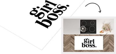 Keukenloper - Loper keuken - Quotes - Girl boss - Spreuken - 120x60 cm - Keukenloper vinyl