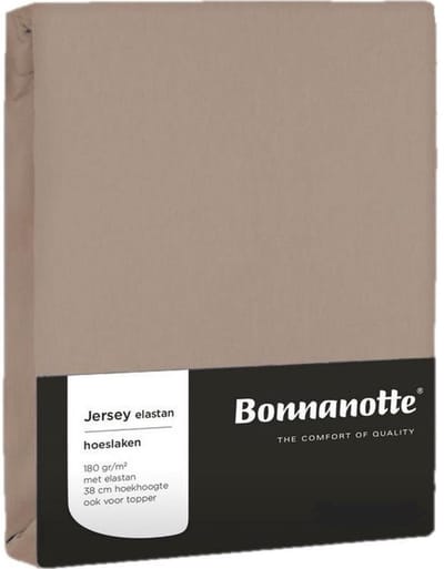 Bonnanotte (topper) Hoeslaken Jersey Elastan Kiezel 90/100x200/220