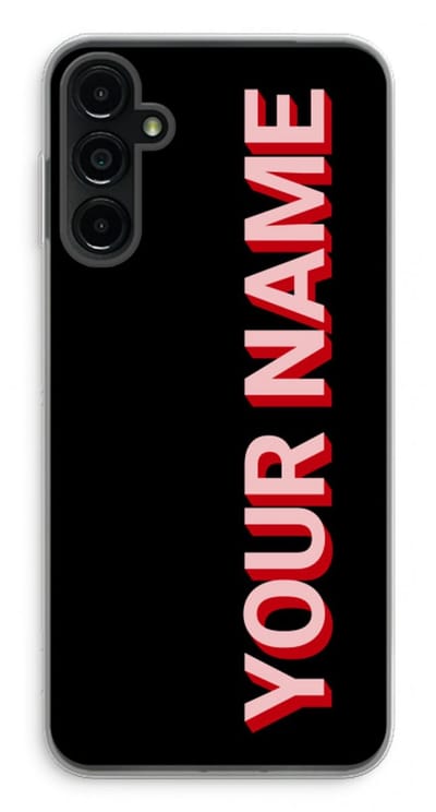 Gepersonaliseerd - Case Company® - Hoesje geschikt voor Samsung Galaxy A14 hoesje - Namecase - Soft Cover Telefoonhoesje - Bescherming aan alle Kanten en Schermrand